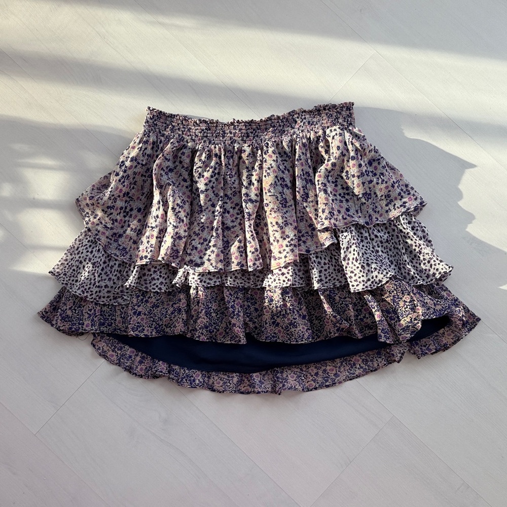 Joie Silk Ruffle Skirt